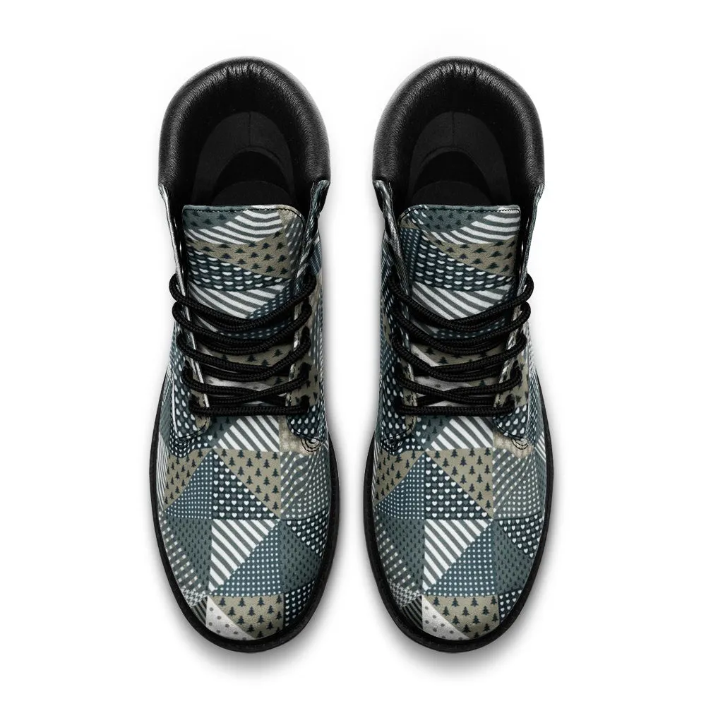 Patchwork Casual Leather Lightweight boots TB
