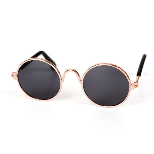 Pet Products Lovely Vintage Round Cat Sunglasses Reflection Eye Wear
