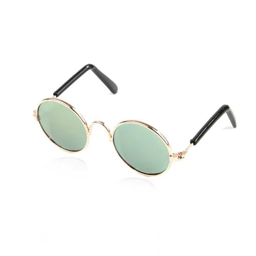 Pet Products Lovely Vintage Round Cat Sunglasses Reflection Eye Wear