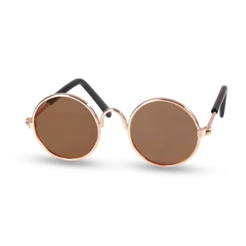 Pet Products Lovely Vintage Round Cat Sunglasses Reflection Eye Wear