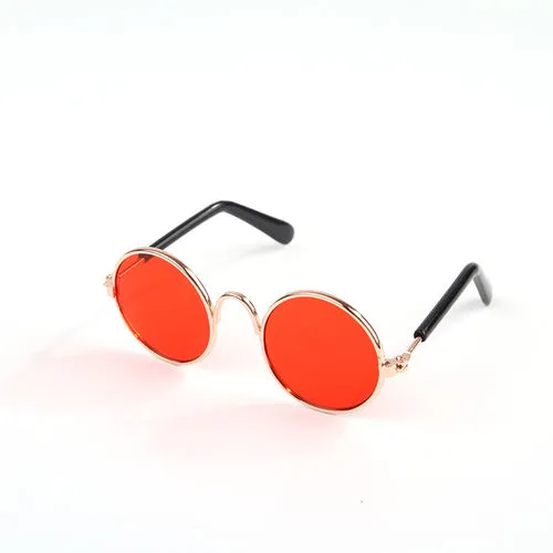 Pet Products Lovely Vintage Round Cat Sunglasses Reflection Eye Wear