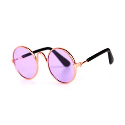Pet Products Lovely Vintage Round Cat Sunglasses Reflection Eye Wear
