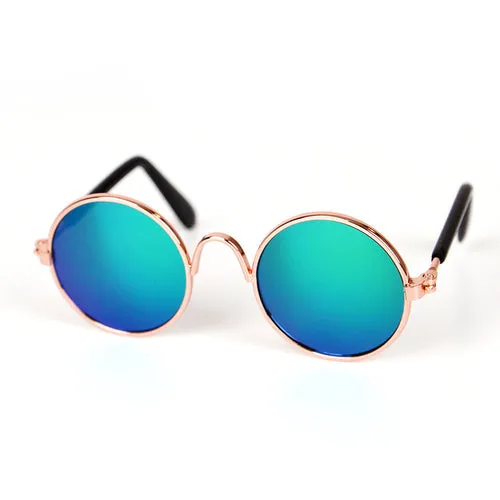 Pet Products Lovely Vintage Round Cat Sunglasses Reflection Eye Wear