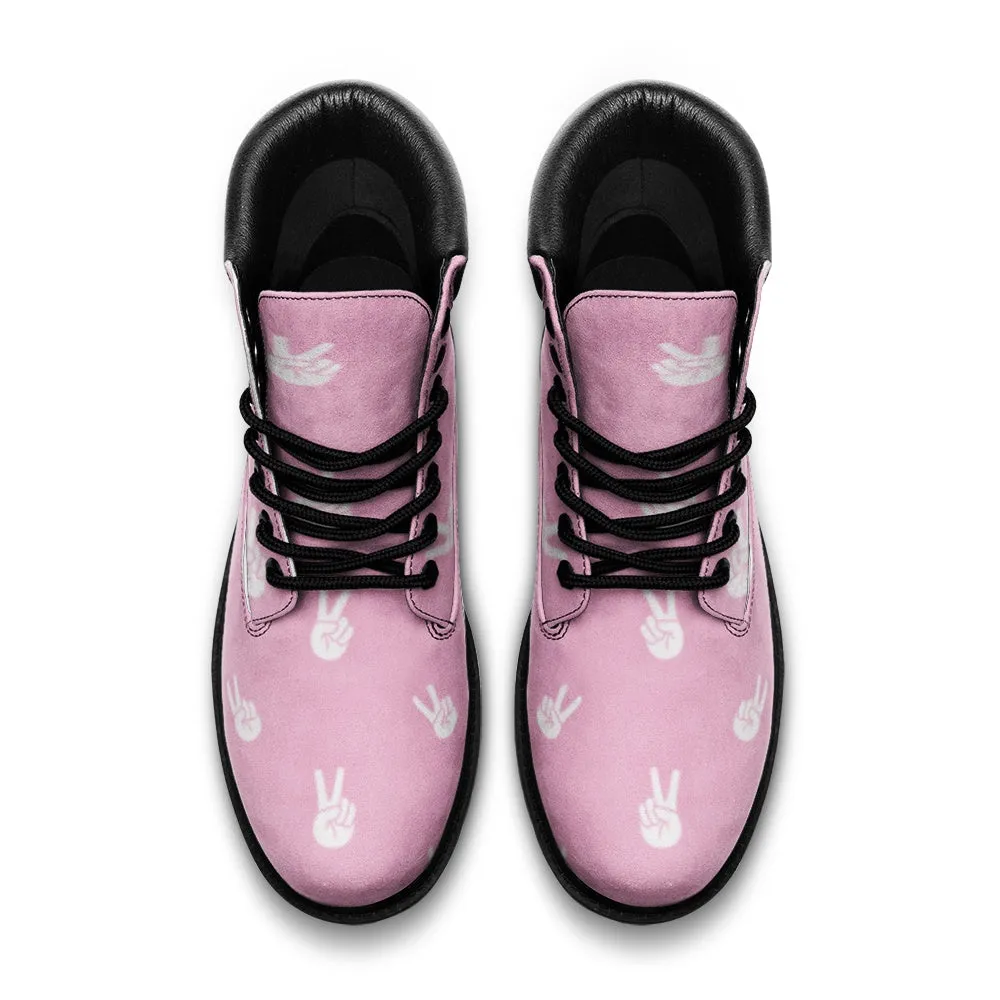 Pink Peace Casual Leather Lightweight boots TB