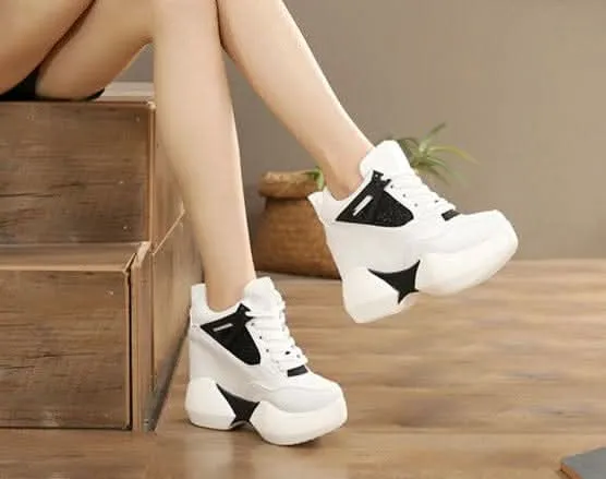 Platform 12cm Thick Sole Sneakers for Women