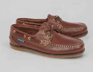 Quayside Clipper Deck Shoes in Chestnut.
