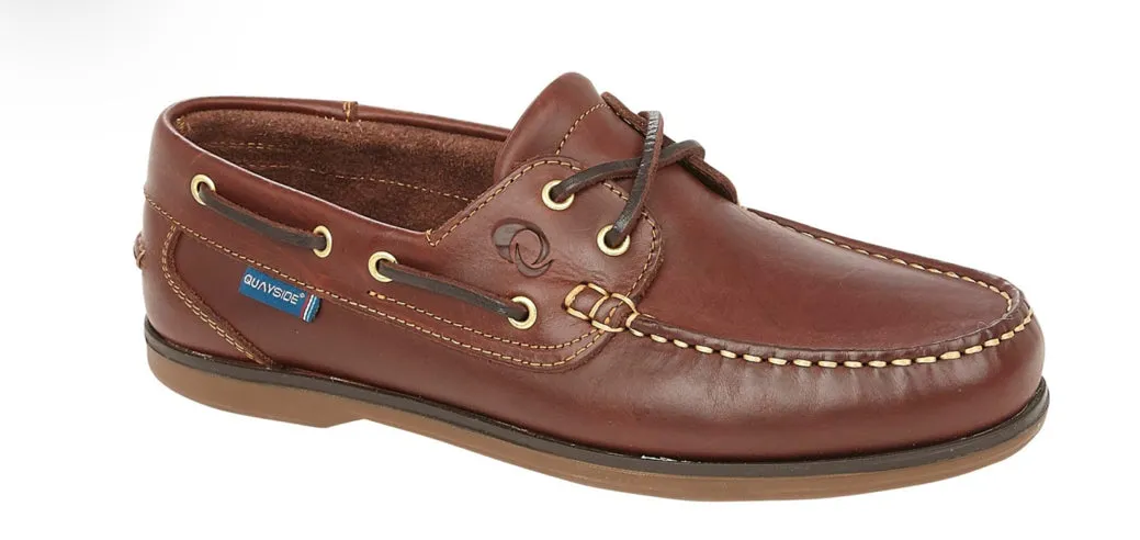 Quayside Clipper Deck Shoes in Chestnut.