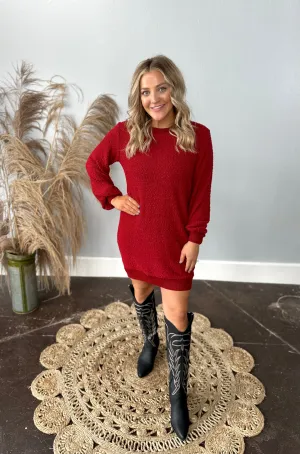RED POPCORN DRESS
