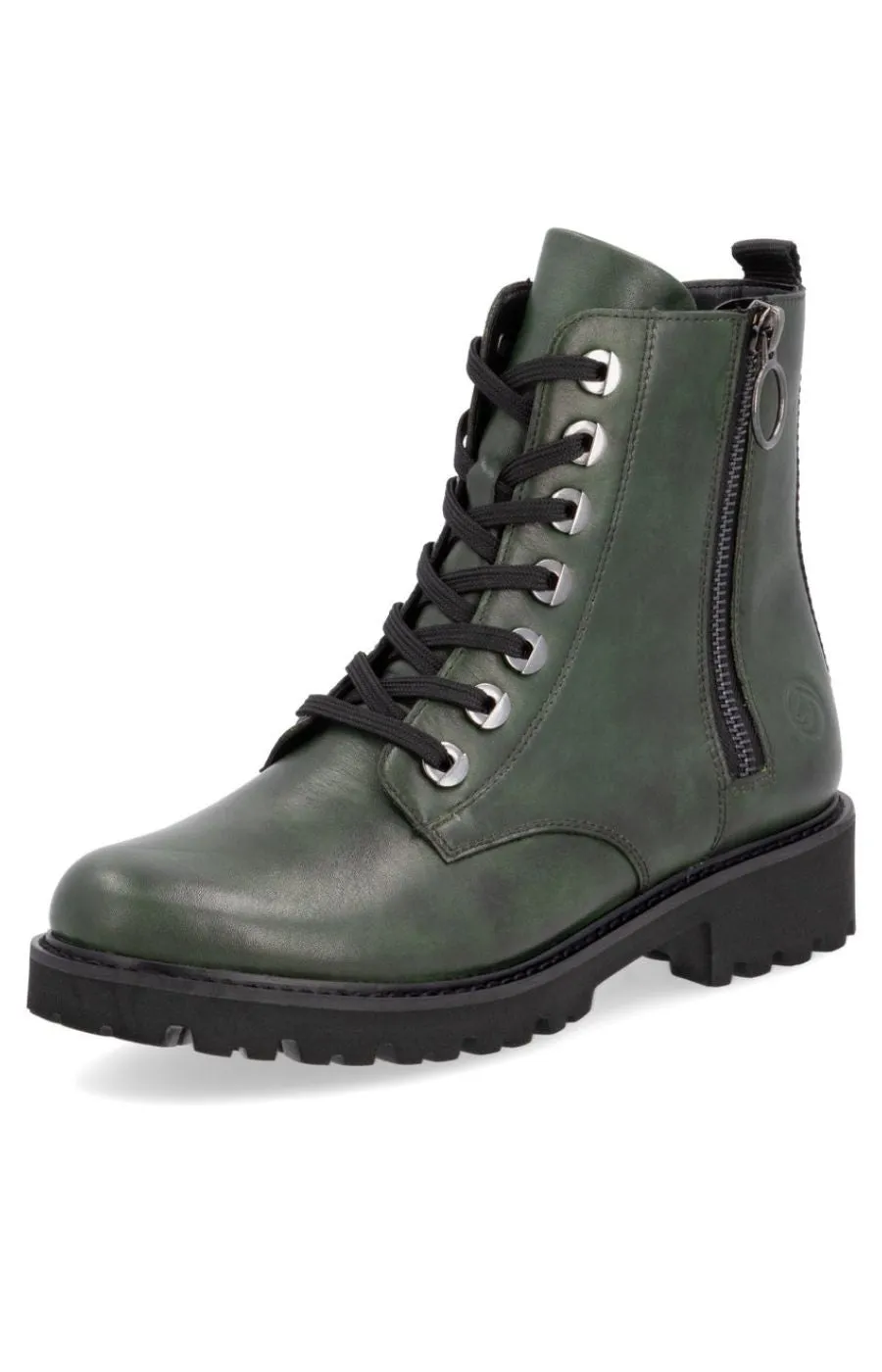 Remonte Lace Up Boots in Green