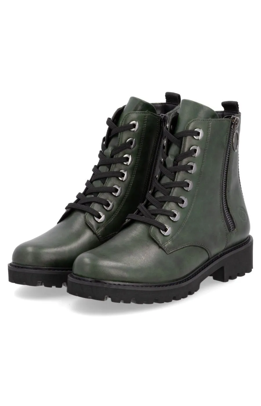 Remonte Lace Up Boots in Green