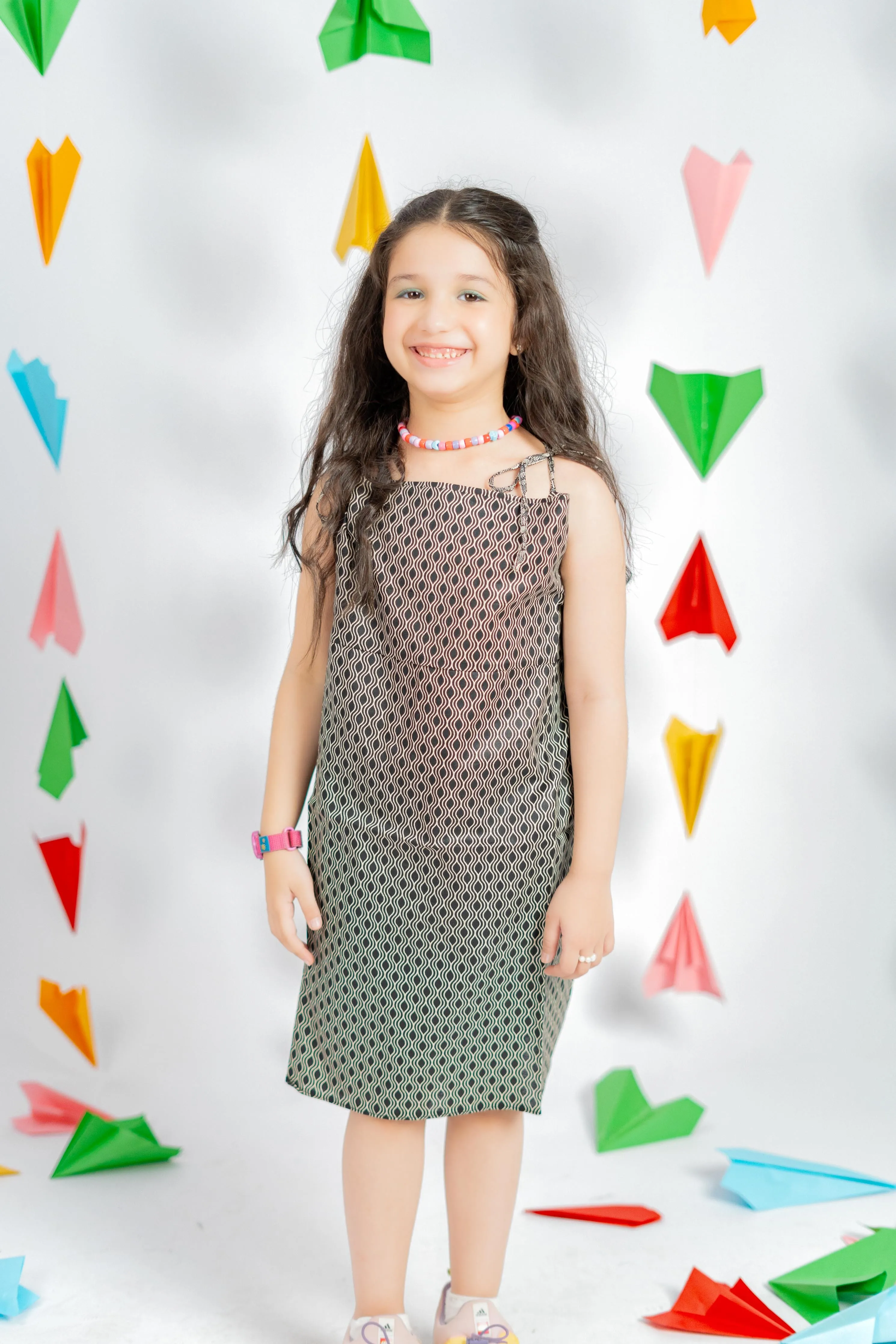Safina Kid's Hasselt Strips Style Open Frock