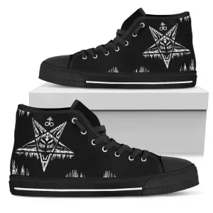 Satanic Pentagram Drip High Tops 2nd Version Large Print Box