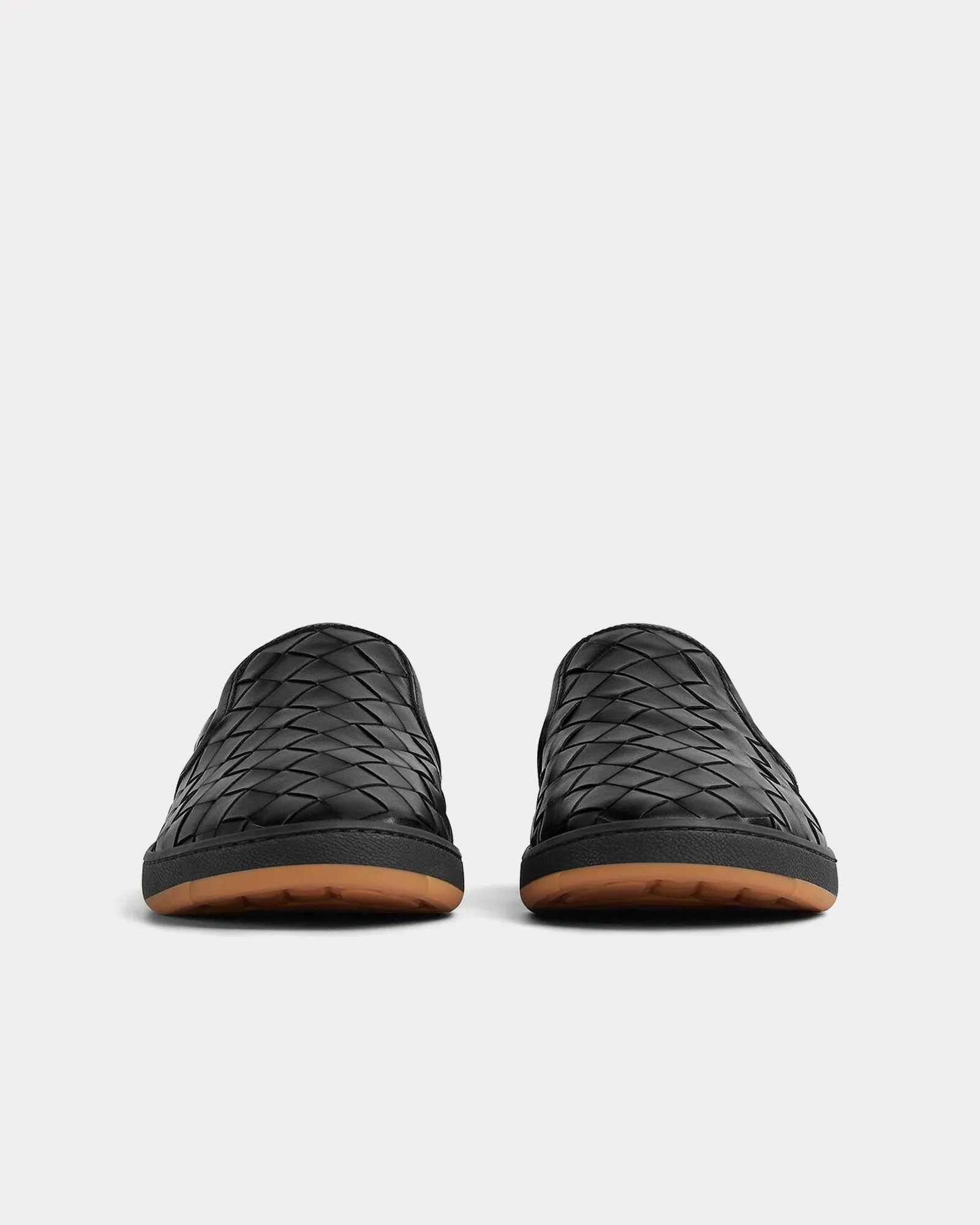 Sawyer Intrecciato Black Slip On Sneakers