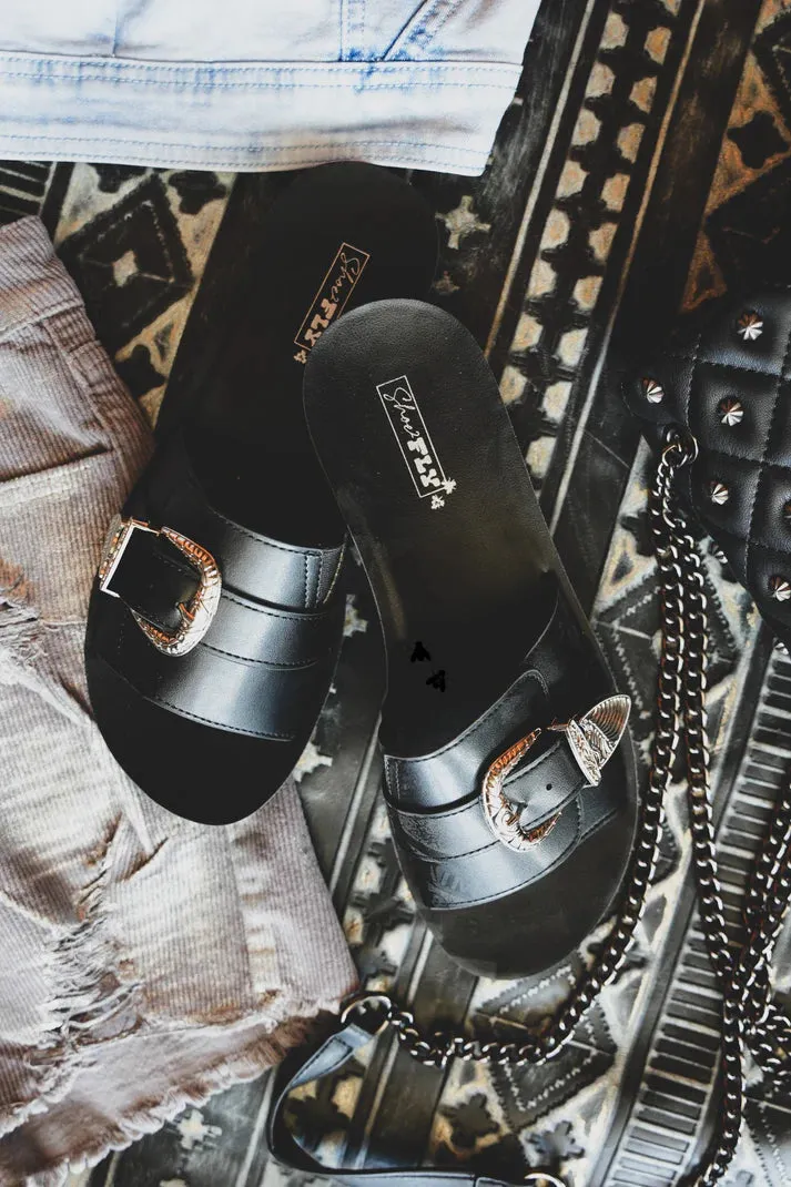 Slick Lux Black Slides