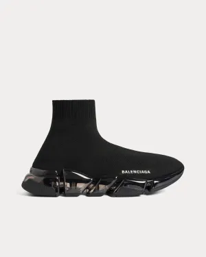 Speed 2.0 Full Clear Sole Recycled Knit Black High Top Sneakers