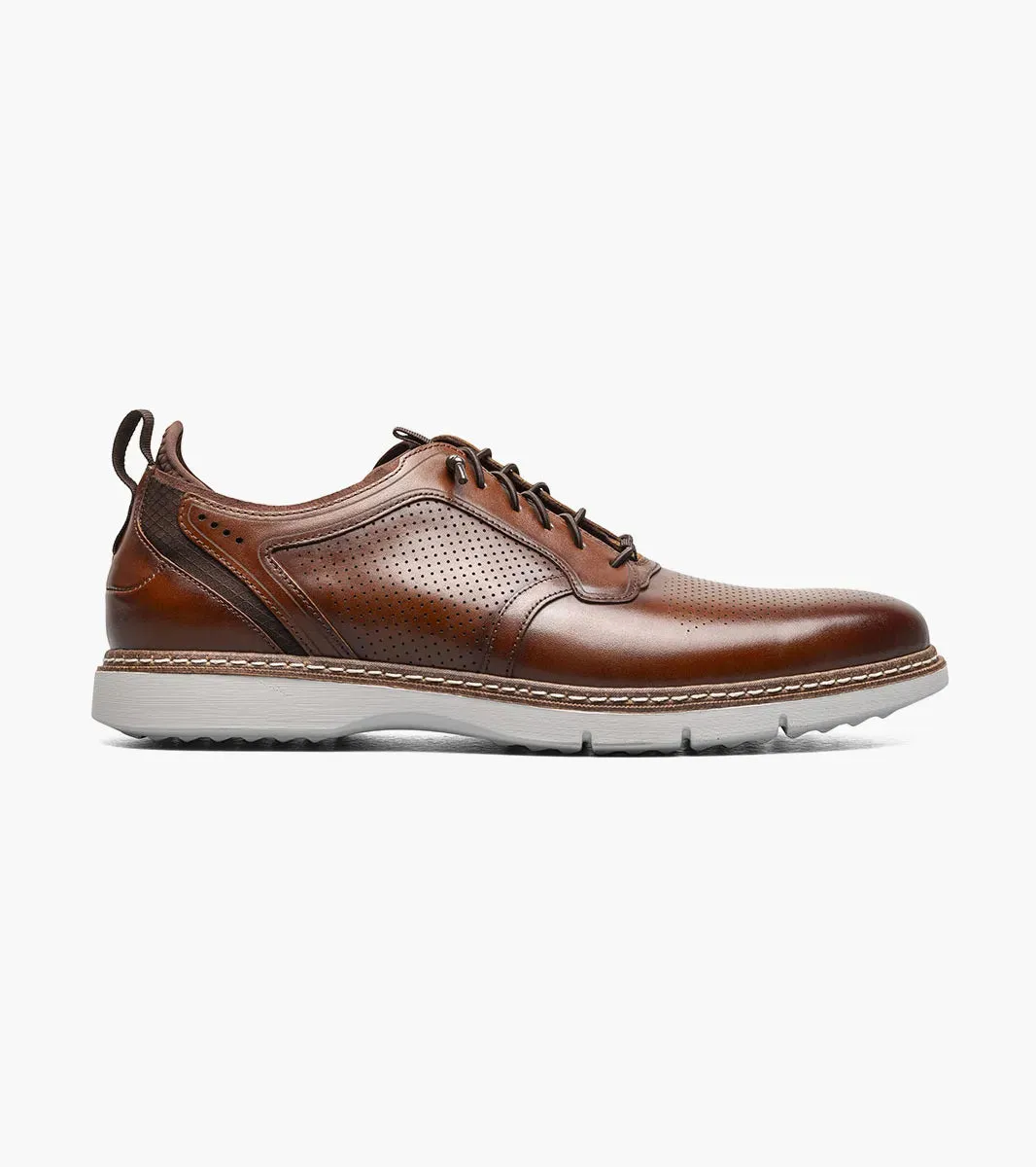 Stacy Adams Sync Mens Cognac Elastic Lace-up Casual Shoes