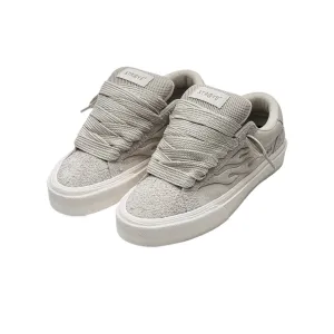 STRAYE Logan Puff Cream Bevel Sneakers