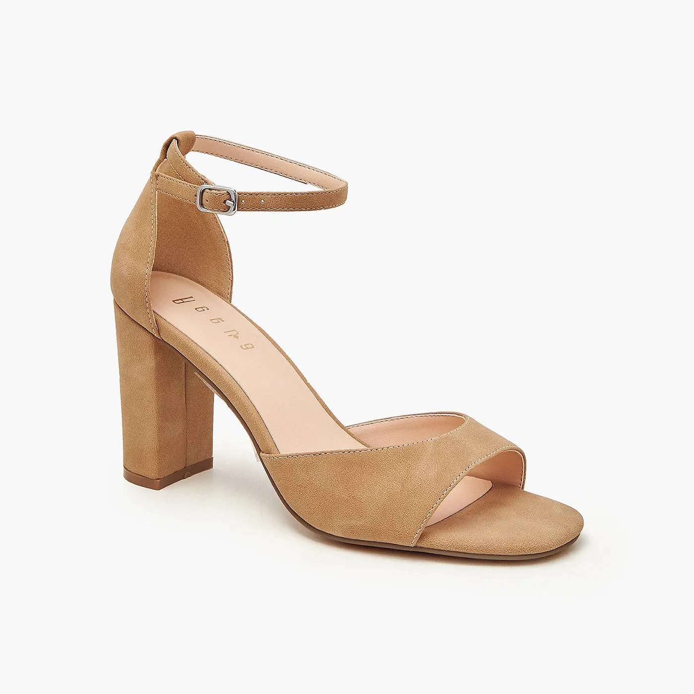 Suede High Heel Sandals