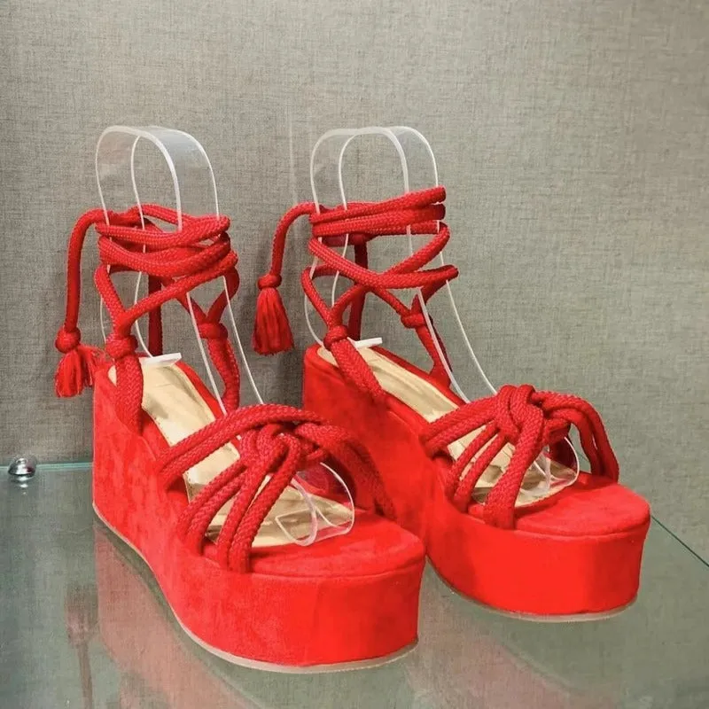 Summer Women Sponge Based Height Roman Sandals
