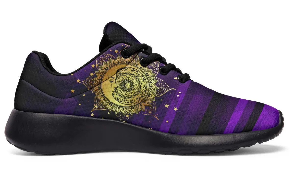 Sun And Moon Patterned Purple Stripes Story