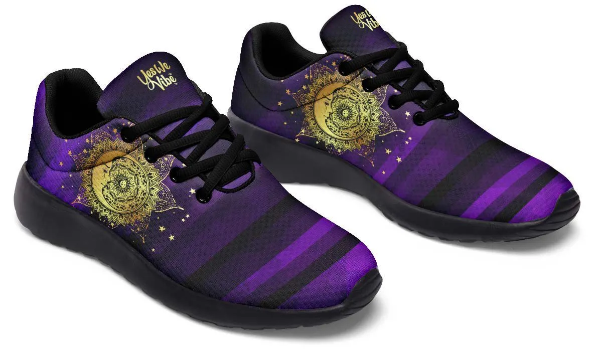 Sun And Moon Patterned Purple Stripes Story