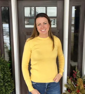 Sunny Days Lightweight Knit Sweater – Yellow