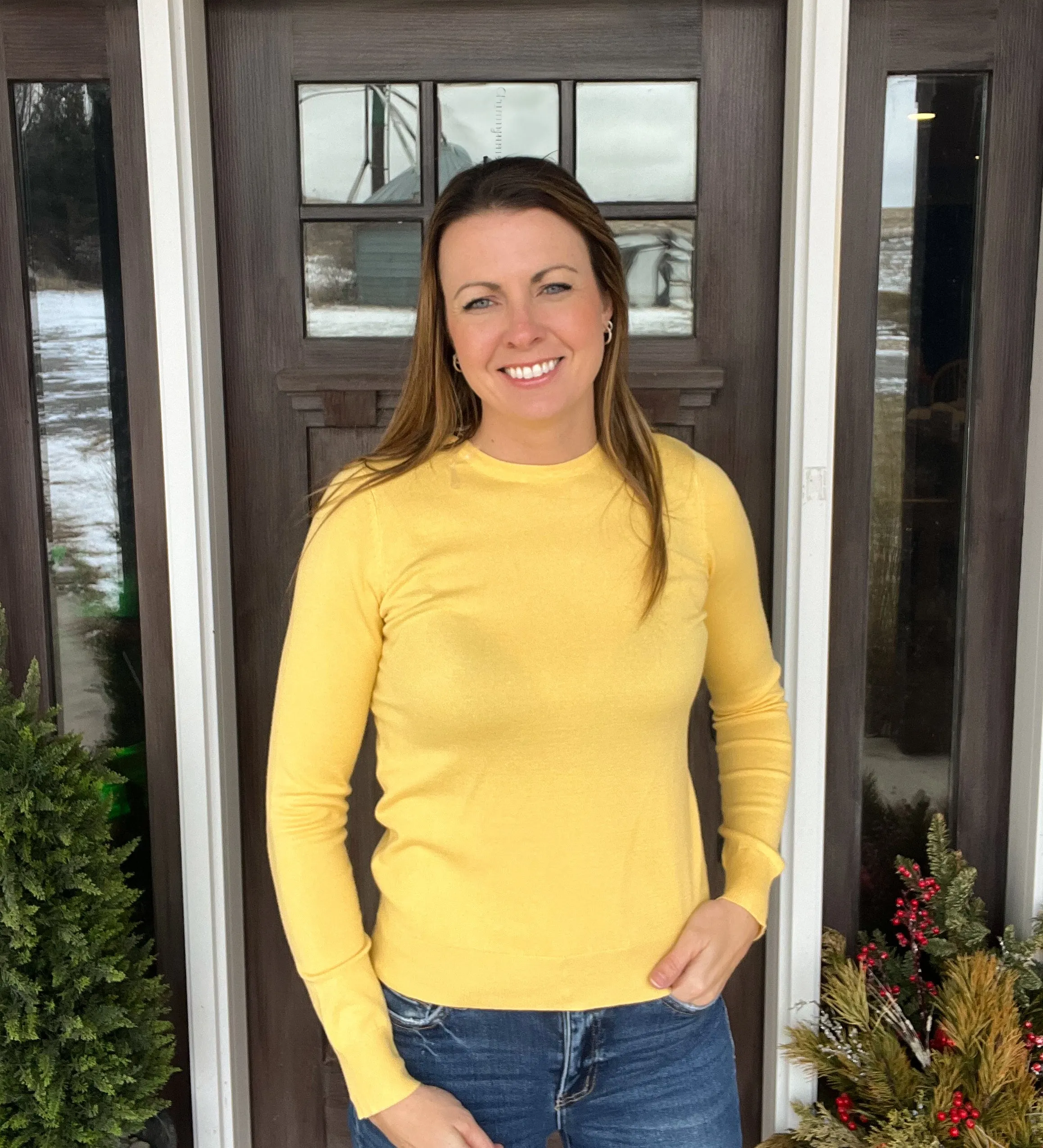 Sunny Days Lightweight Knit Sweater – Yellow