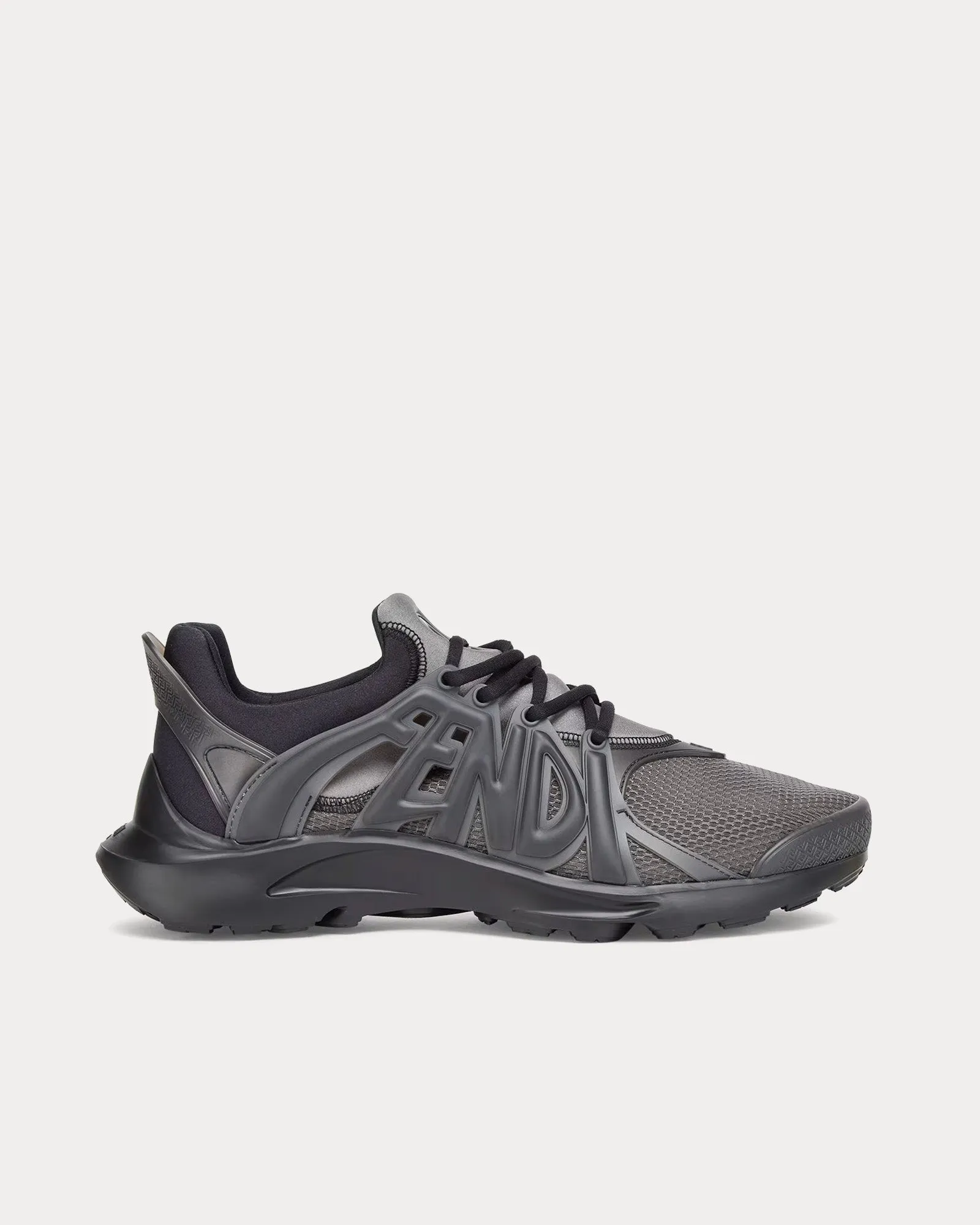 Tag Technical Mesh Black Low Top Sneakers