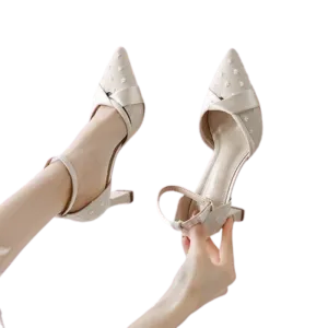 Toe Buckle Strap Thin Heels