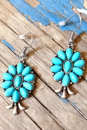Turquoise Squash Blossom Earrings