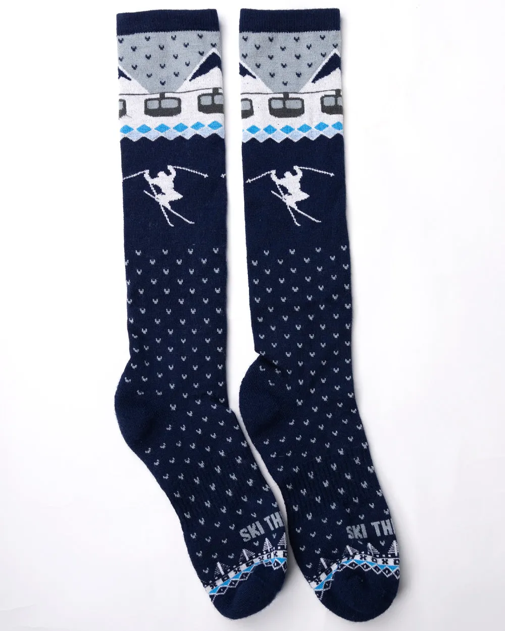 Upslope Lightweight Ski Socks 3 Pack - Double Diamond