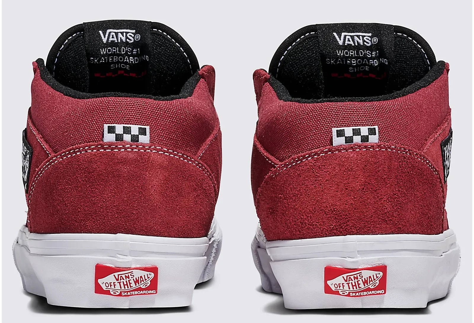 Vans - Skate Half Cab Shoes | Burgundy White