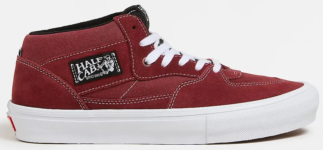 Vans - Skate Half Cab Shoes | Burgundy White