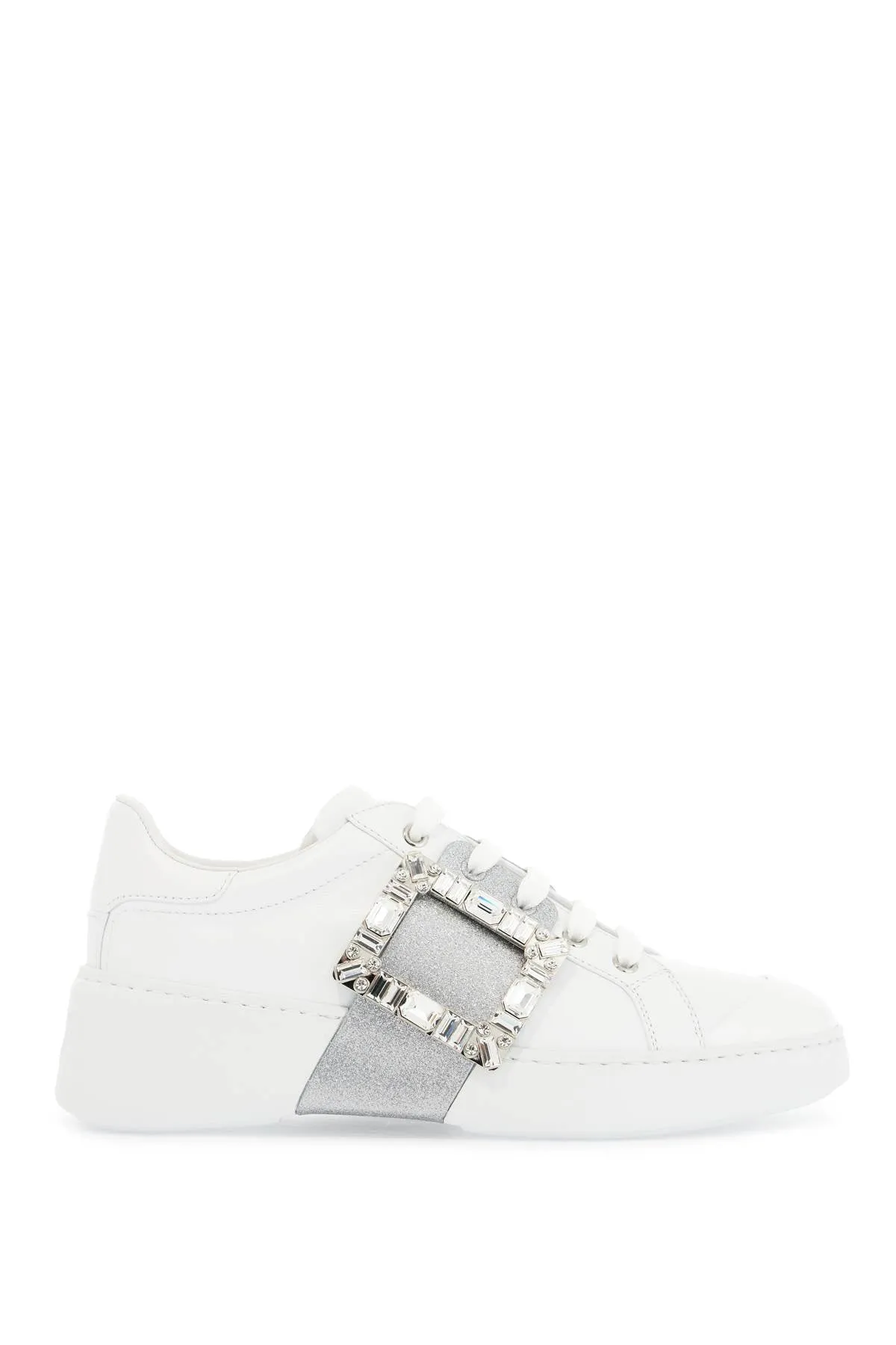 white viv skate sneakers with rhinestone buckles RVW54230520LXQ BIANCO