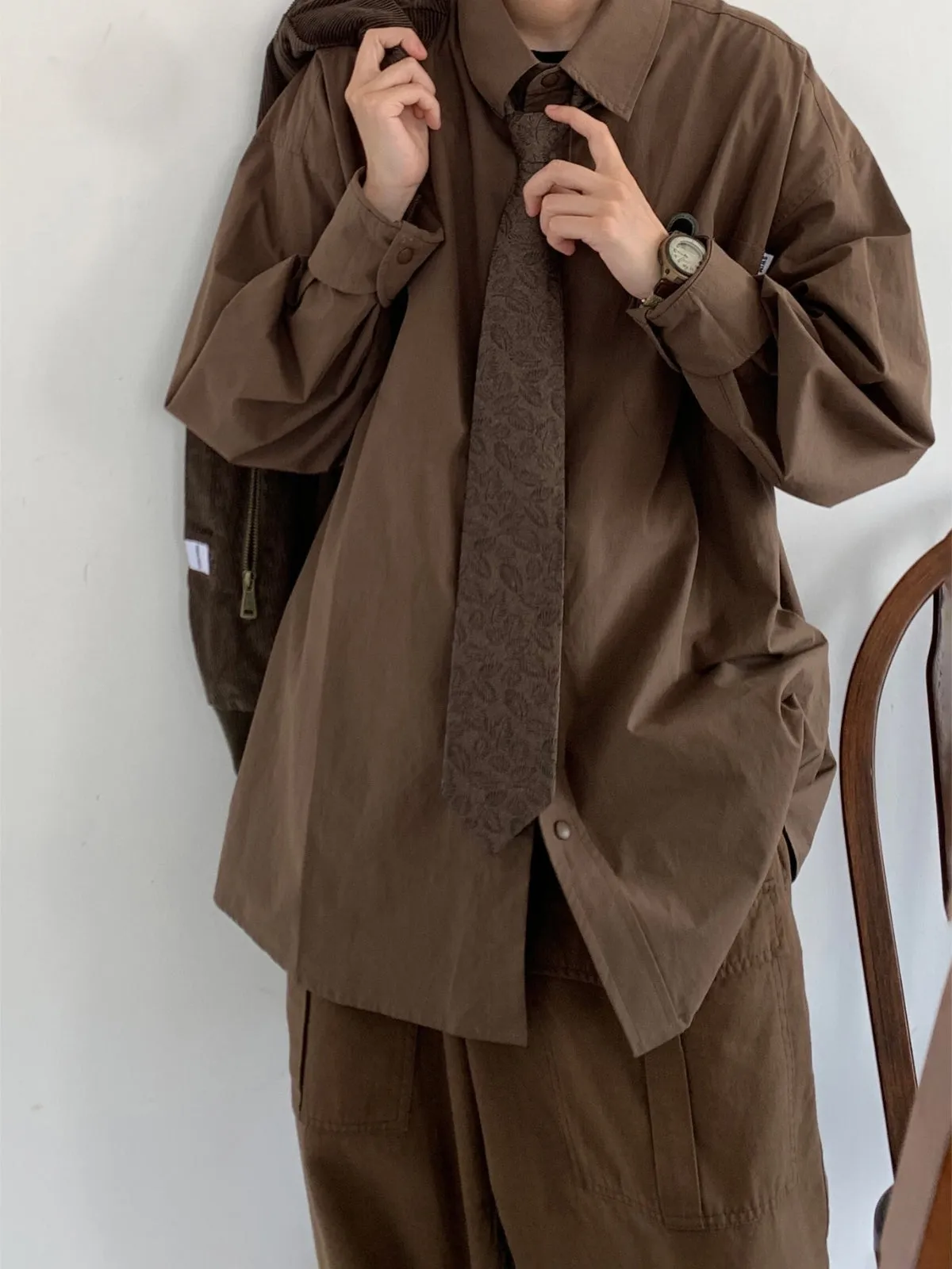 WLS Japanese Retro Long Sleeve Loose Shirt