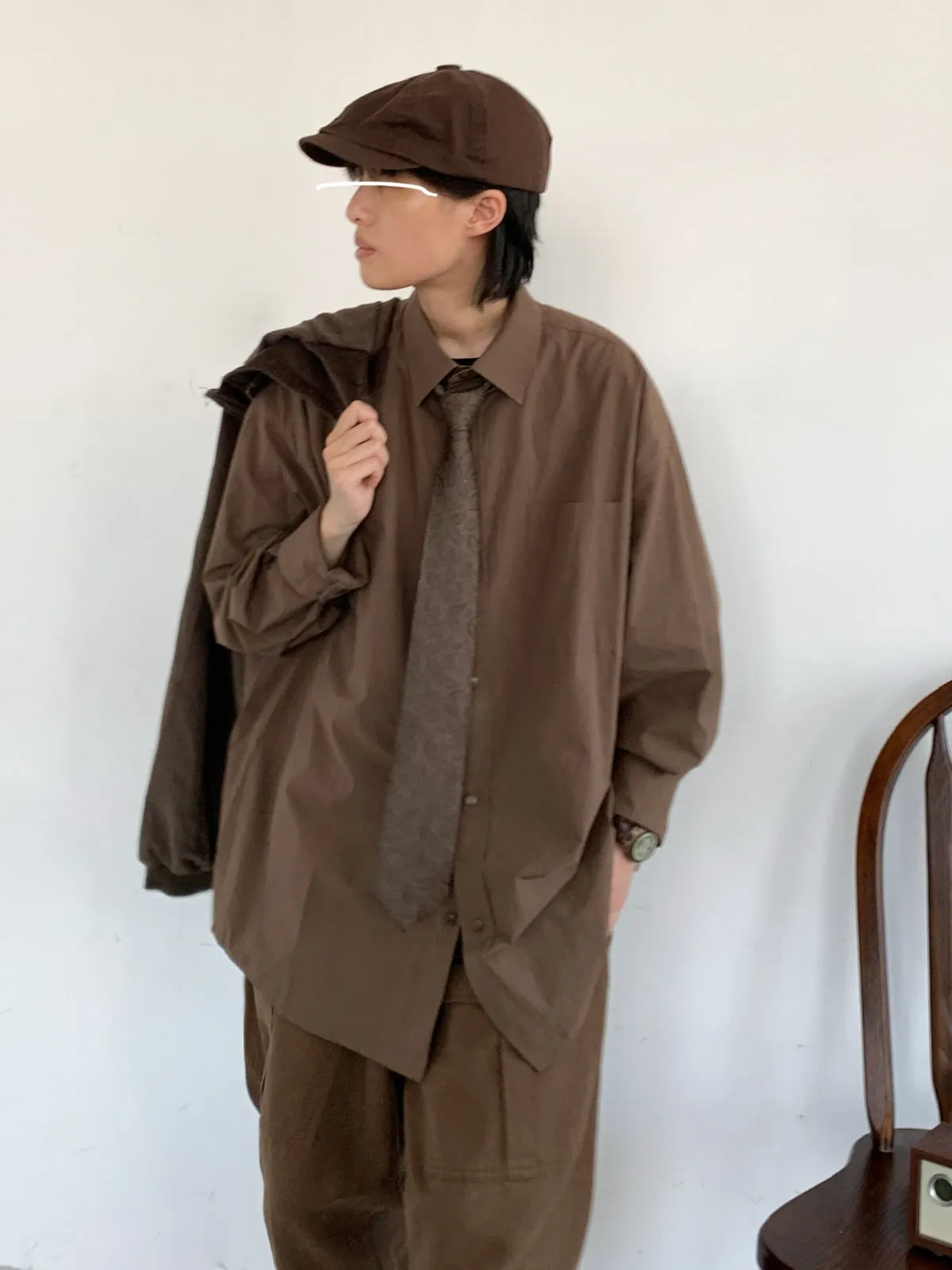 WLS Japanese Retro Long Sleeve Loose Shirt