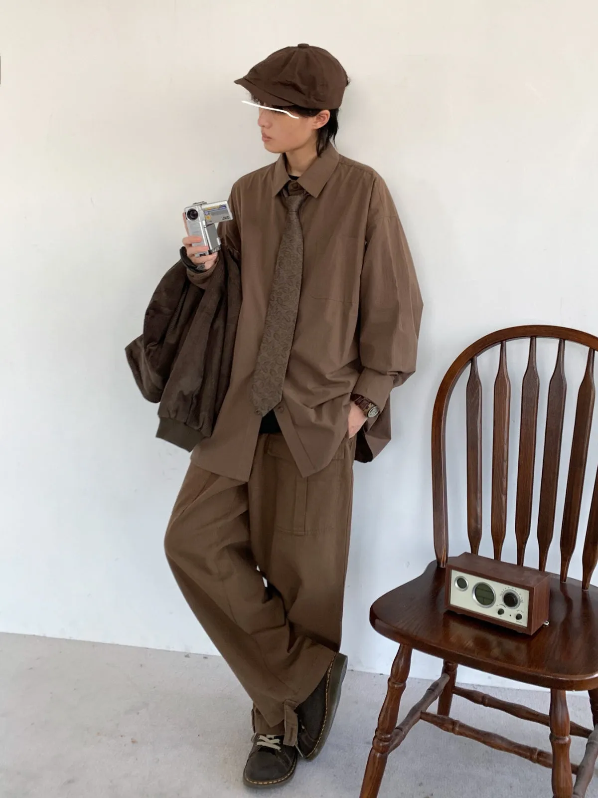 WLS Japanese Retro Long Sleeve Loose Shirt