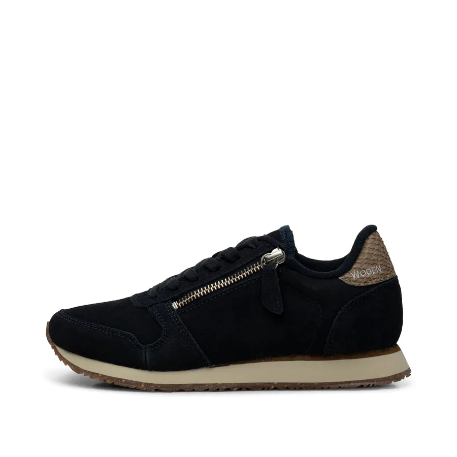 Woden Ydun Suede Zipper, Navy