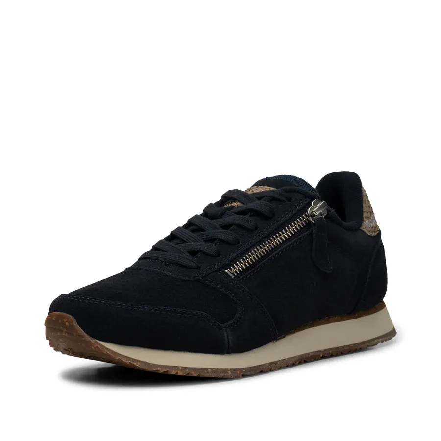 Woden Ydun Suede Zipper, Navy