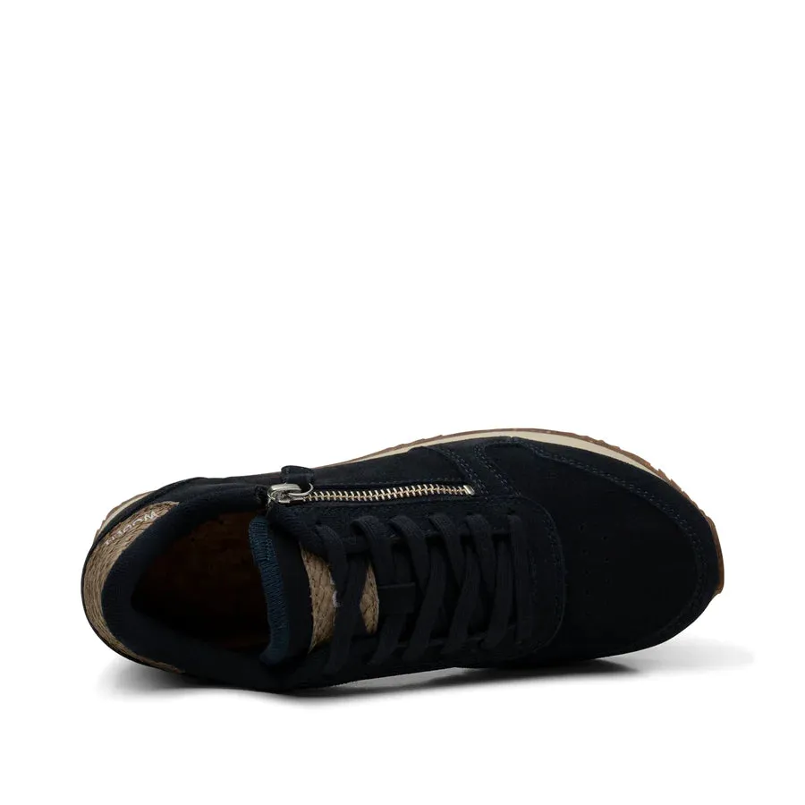 Woden Ydun Suede Zipper, Navy