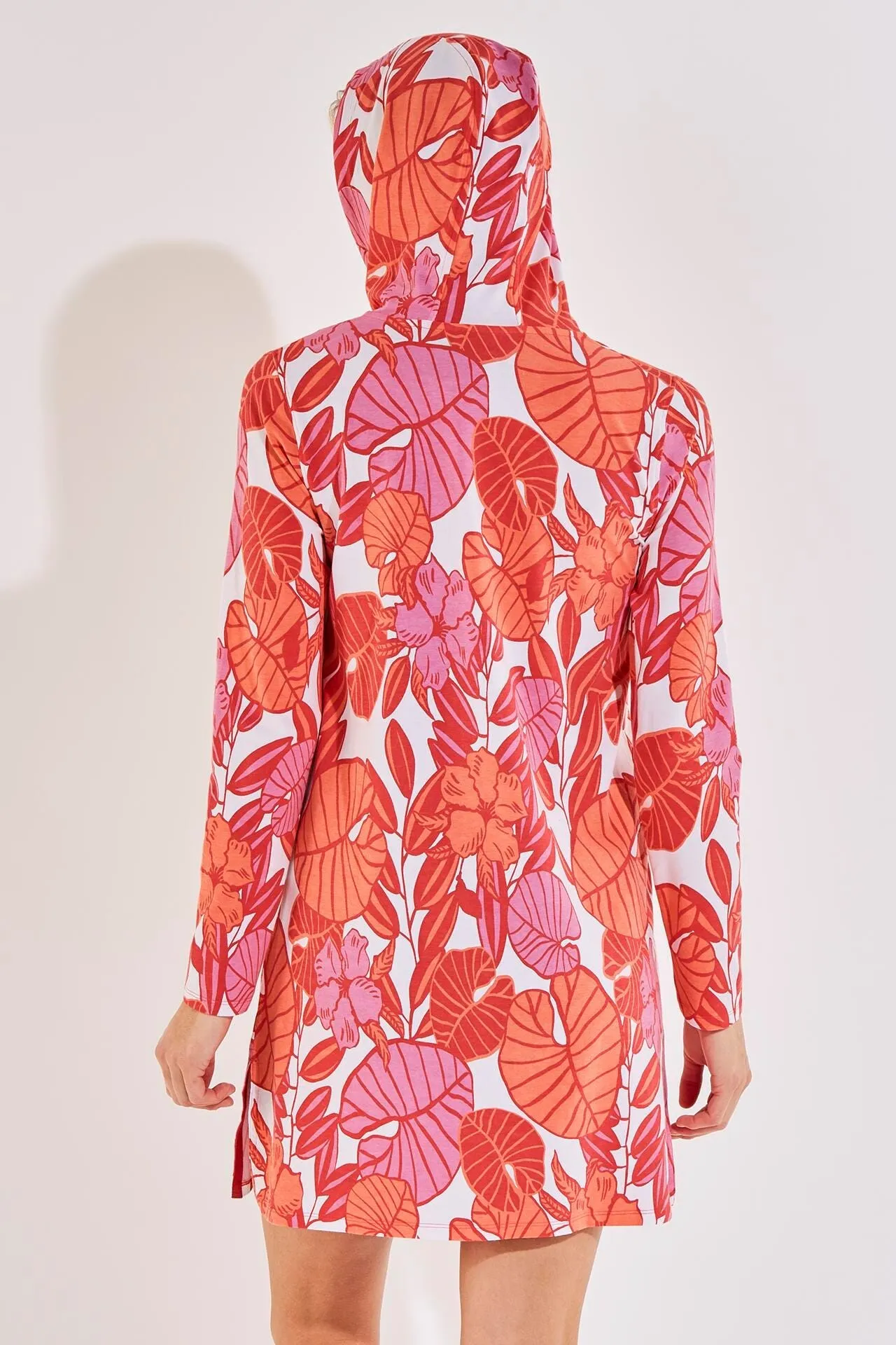 Women's Cabana Hoodie  |  Radiant Coral Casia Palm