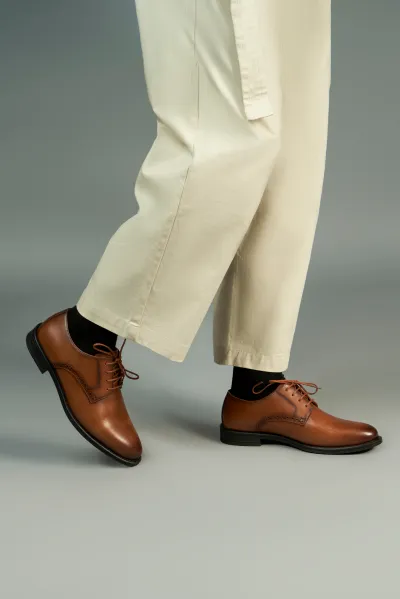 Yago Derby Dress Shoes - Tan