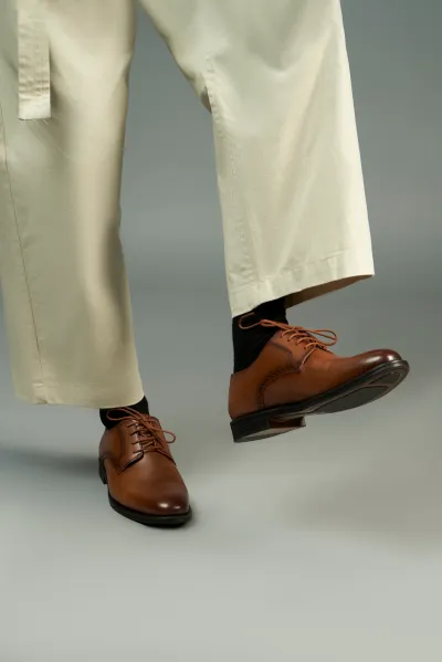 Yago Derby Dress Shoes - Tan